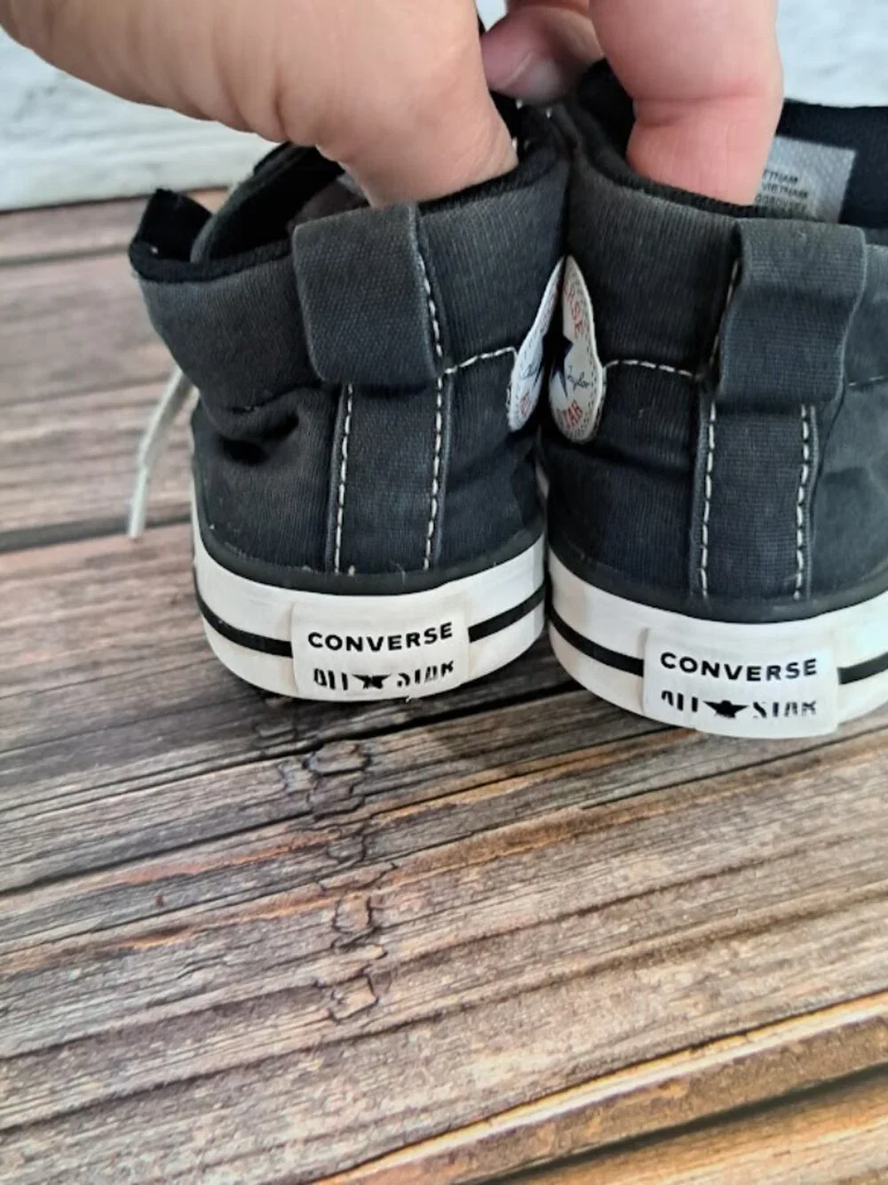 Toddler Converse‎ high tops sz child 7 blue and white converse all stars